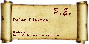 Palen Elektra névjegykártya